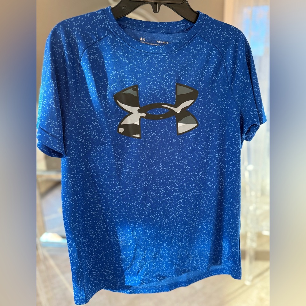 Under Armour Kids/Youth LG Speckled Blue Tee